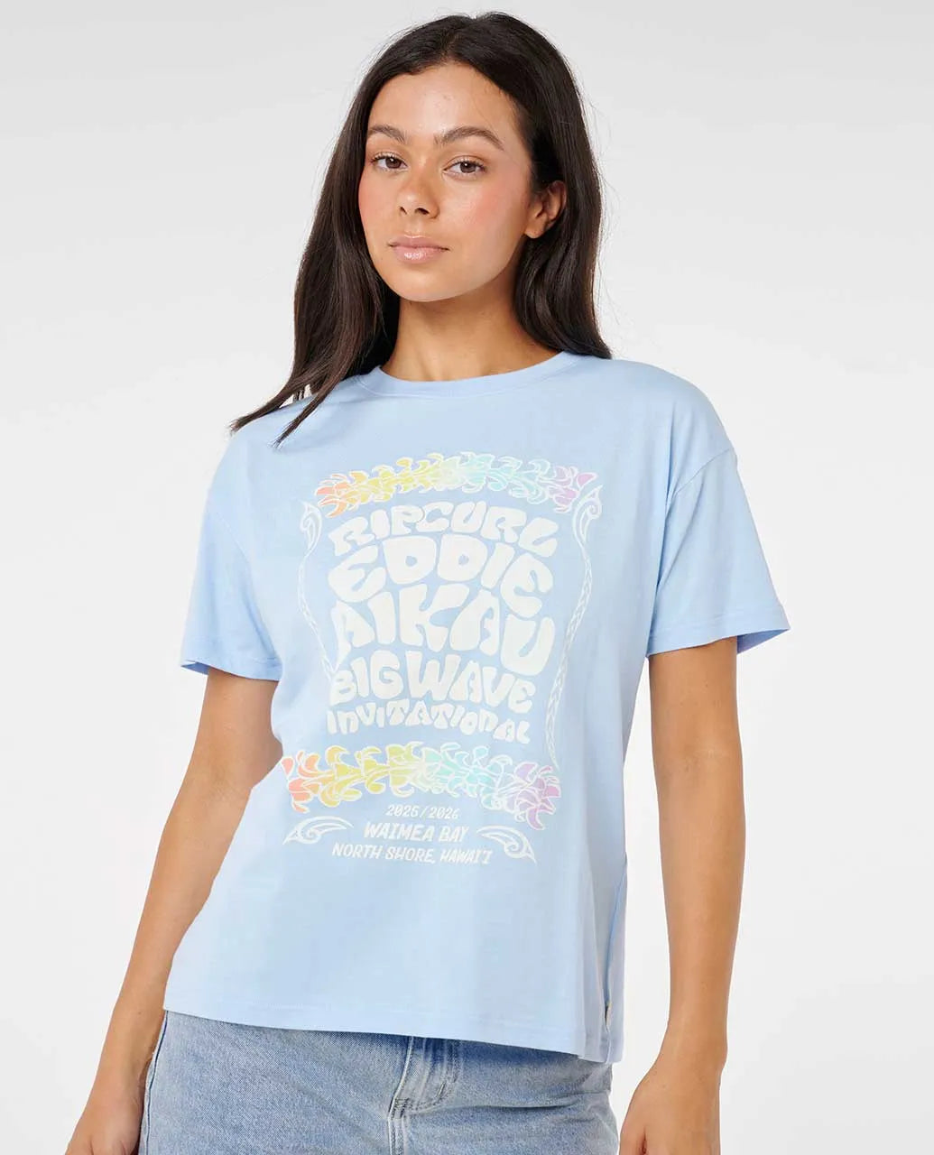 RIP CURL EDDIE WOULD GO LEI LEI RELAXED WOMENS TEE - BLUE WIND