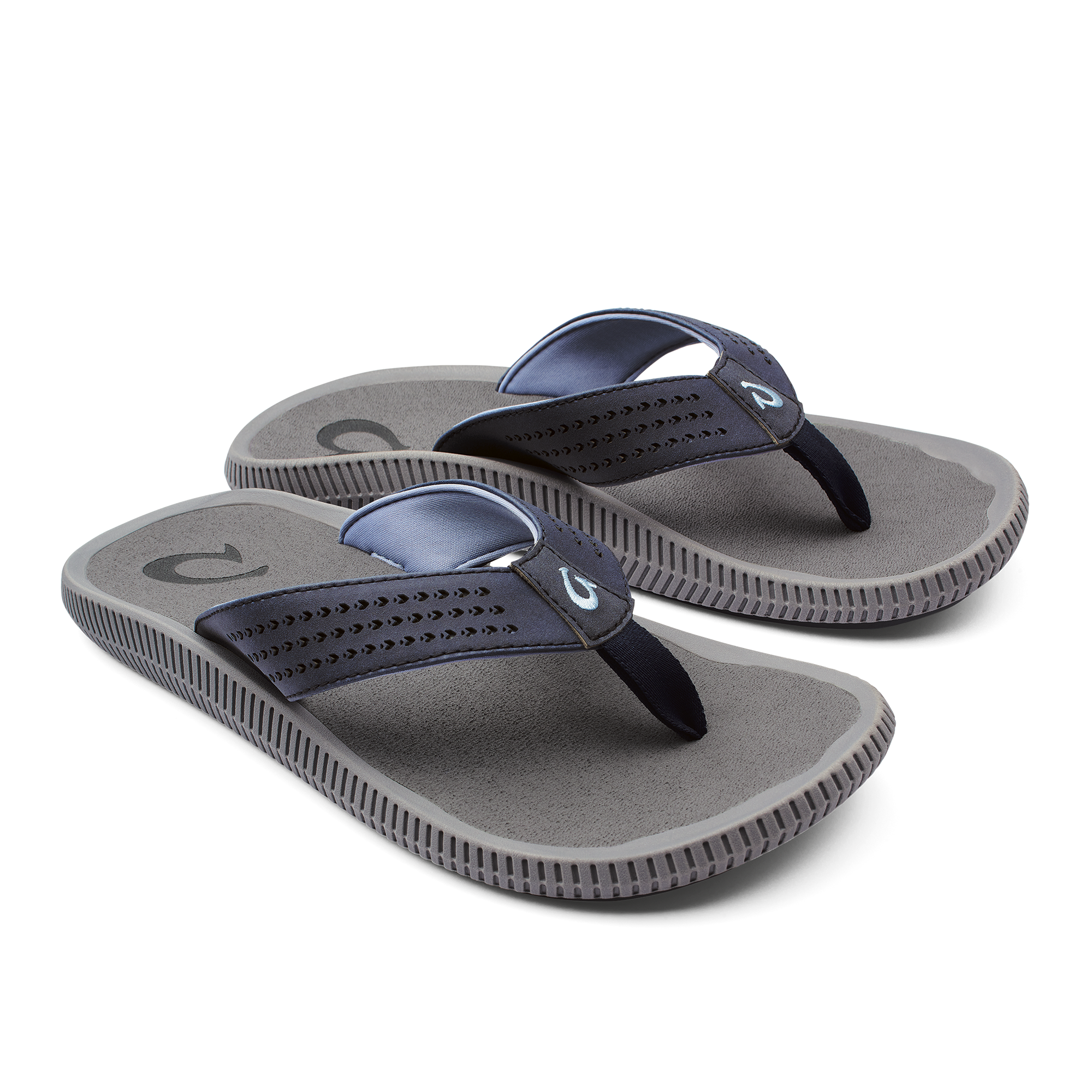 OluKai Ulele Flip Flops Men’s Size 9 Navy Water Resistant Arch Support Sandals Ulele Men main image 3