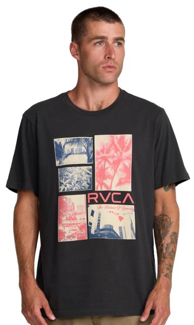 RVCA ALOHA TOWN TEE - BLACK (PTK) – Hawaiian Island Creations