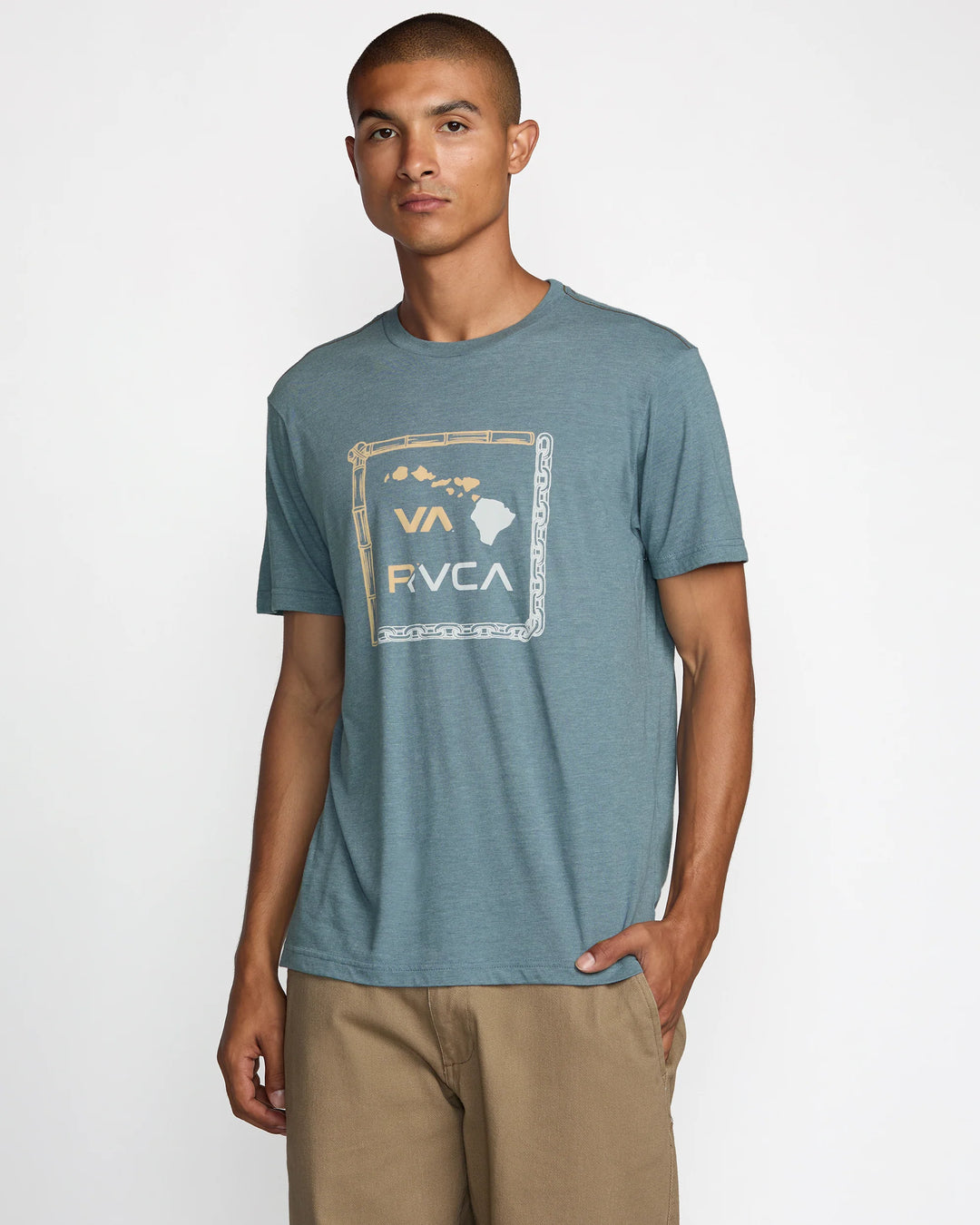 RVCA BAMBOO CHAIN TEE - VINTAGE NAVY (VNY)
