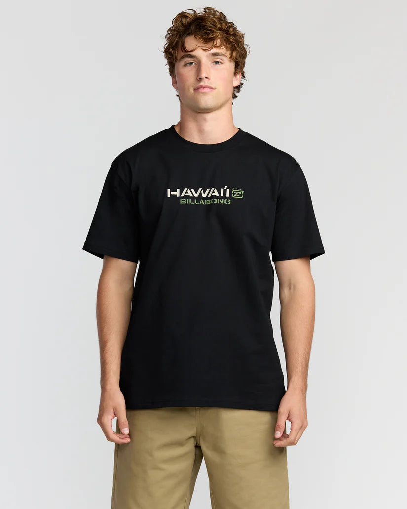 BILLABONG BRACKET HI REGULAR TEE - BLACK