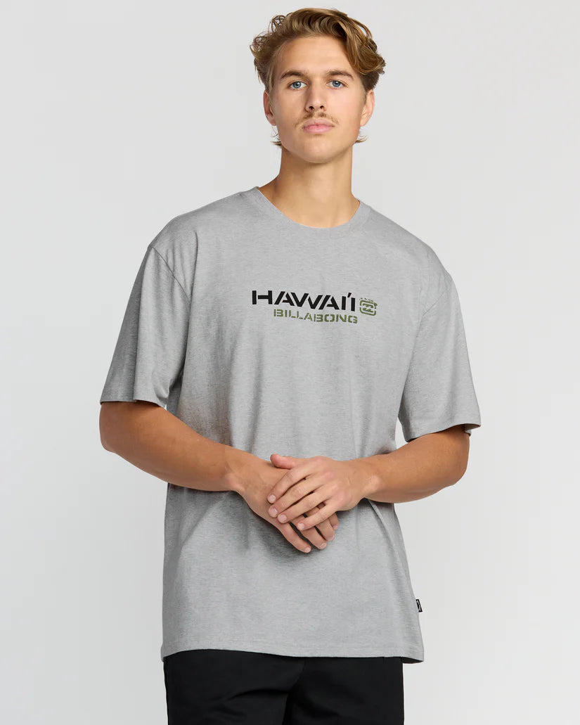 BILLABONG BRACKET HI REGULAR TEE - HEATHER GRAY