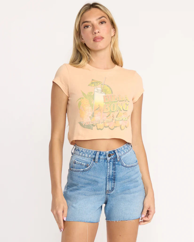 BILLABONG VACAY AWAITS WOMENS TEE - SUNSTONE (SUN)