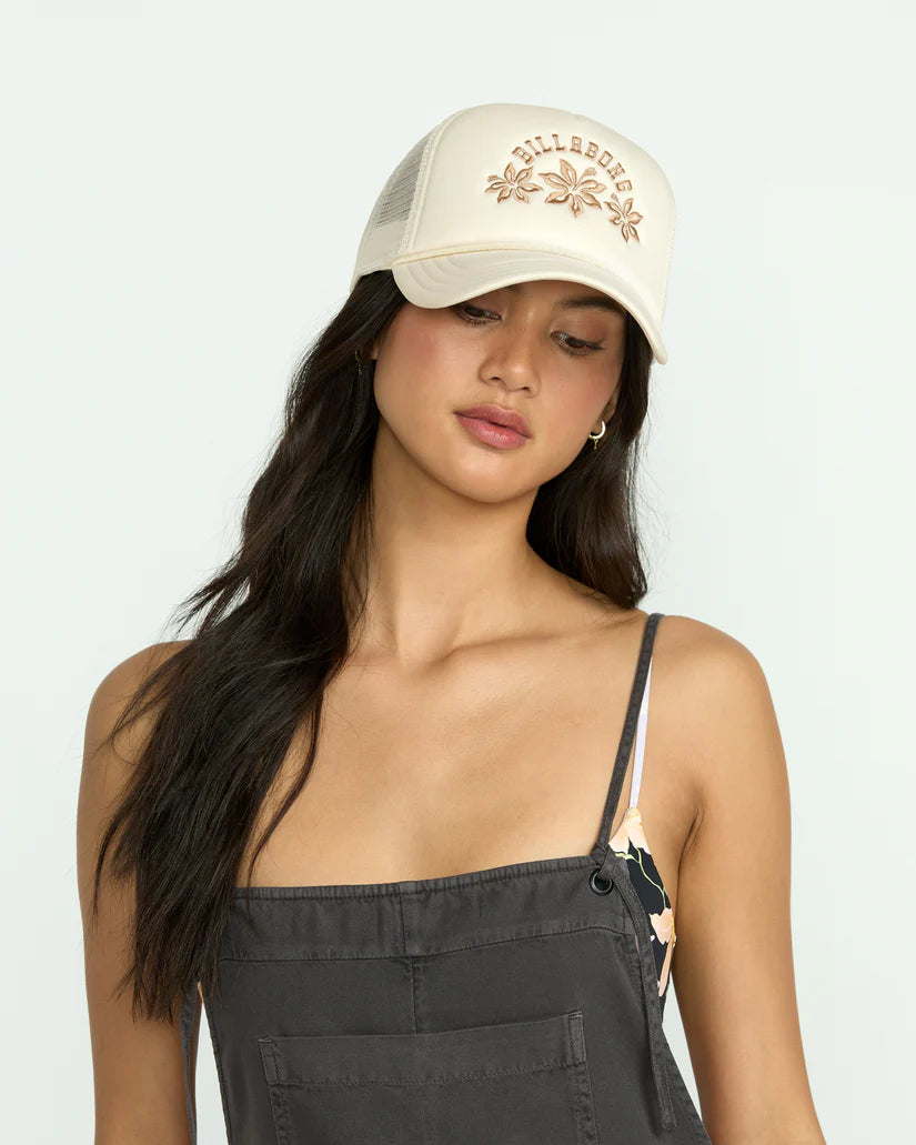 BILLABONG GRANDPA WOMENS TRUCKER HAT - WHITE (TEL0)