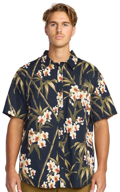 BILLABONG SUNDAYS HI WOVEN BUTTON DOWN SHIRT - BLACK