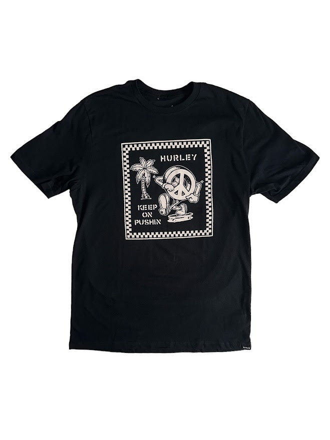 HURLEY EVD PUSHIN TEE - BLACK