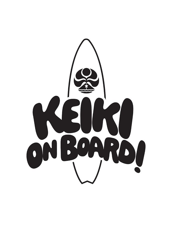 HIC KEIKI ON BOARD DECAL STICKER - WHITE