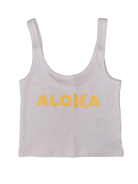 HURLEY ISLAND ALOHA WOMENS TANK TOP - WHITE
