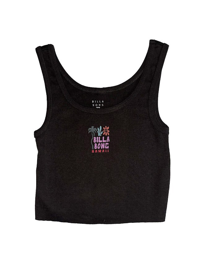 BILLABONG FLORAL BLOCK HAWAII WOMENS TANK - BLACK