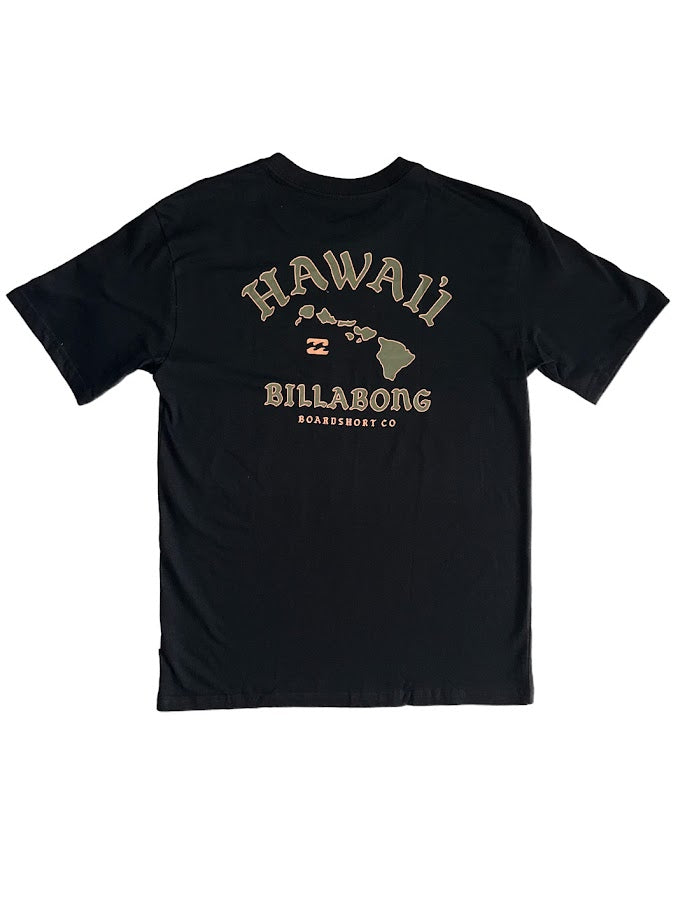 BILLABONG ISLAND CHAIN HAWAII REGULAR TEE - BLACK