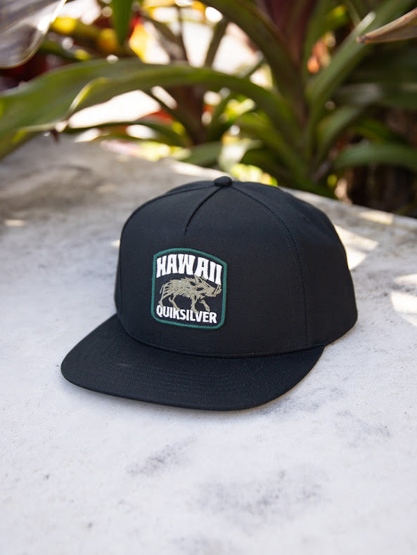 QUIKSILVER HAWAII BOAR SNAPBACK - BLACK