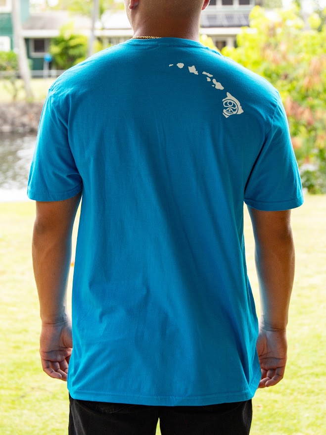 HIC ALOHA FLAG TEE - SAPHIRE