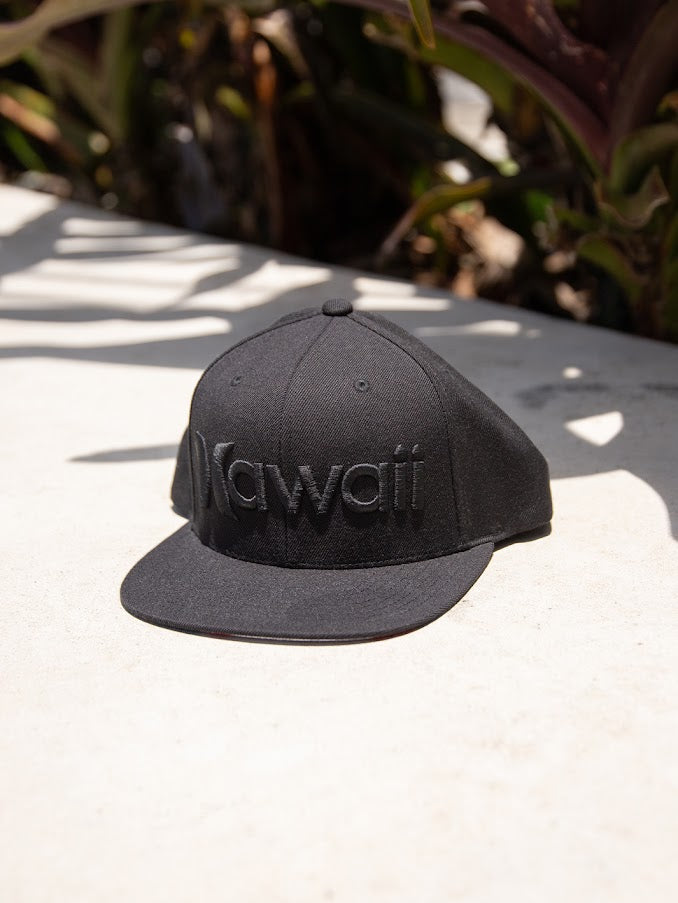 HURLEY HAWAII SNAPBACK HAT - BLACK (022)