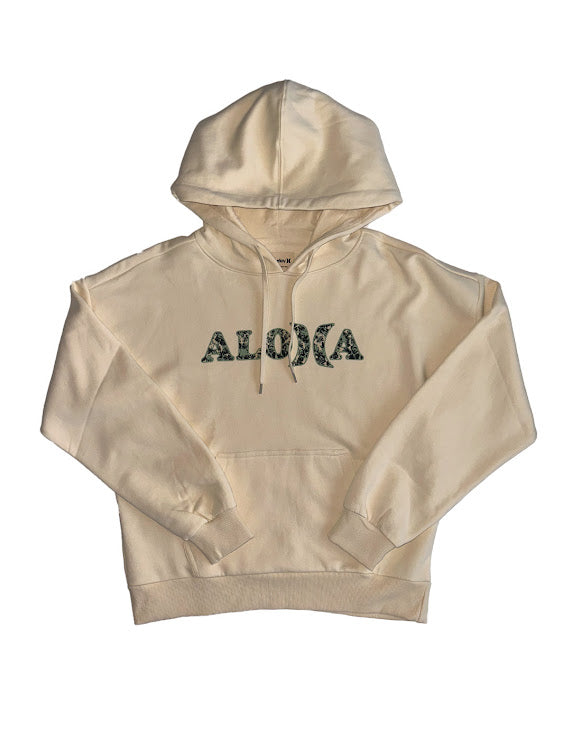HURLEY HELLO PULLOVER WOMENS HOODIE - OFF WHITE