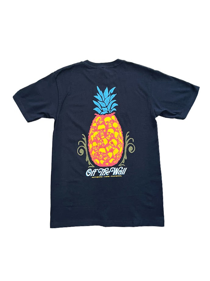 VANS PINEAPPLE SKULL TEE NAVY BLUE