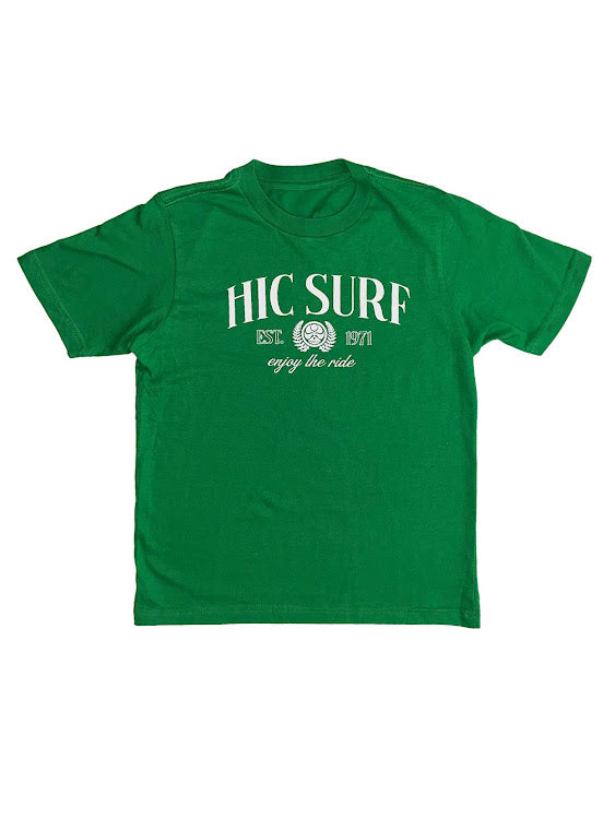 HIC SURF CLUB YOUTH TEE - KELLY GREEN