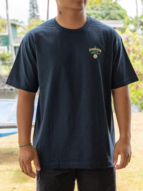 HIC TIKI DRINKS TEE - NAVY BLUE