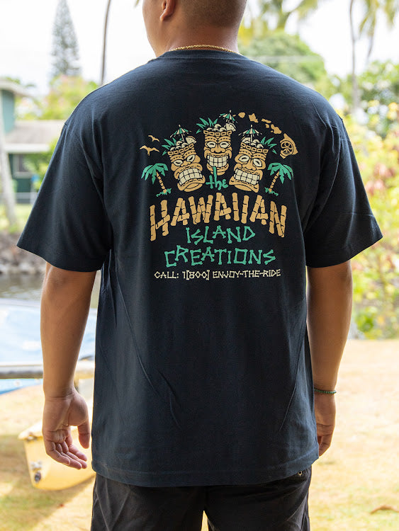HIC TIKI DRINKS TEE - NAVY BLUE