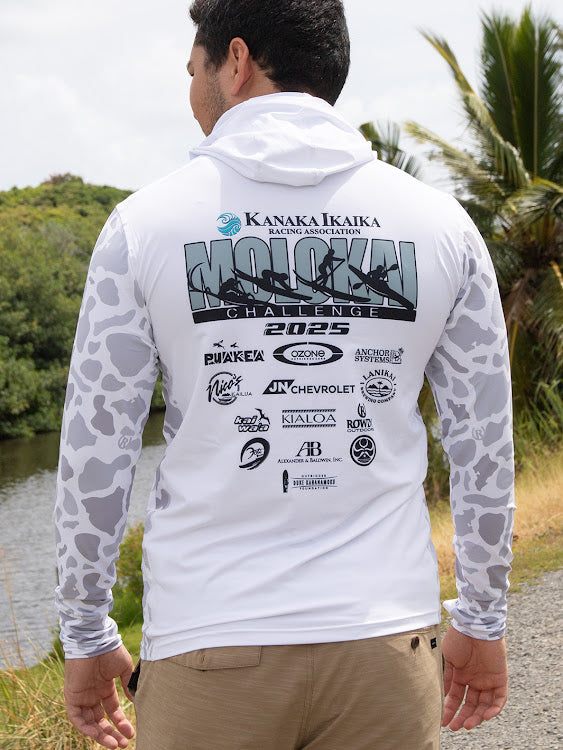 MOLOKAI LONG SLEEVE HOODED LYCRA - WHITE