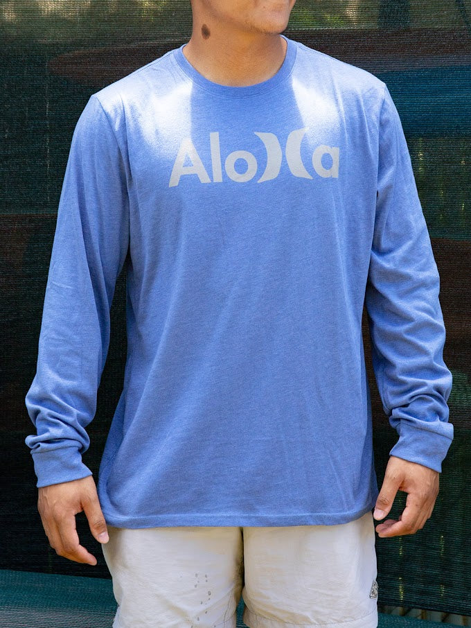 HURLEY LARGE ALOHA LONG SLEEVE - BLUE
