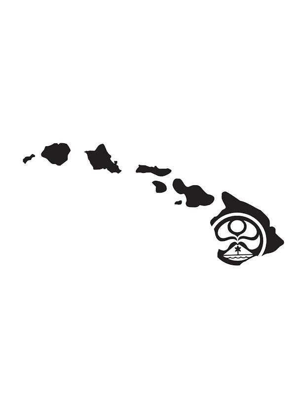 HIC ISLANDS 5" DIE CUT STICKER - BLACK