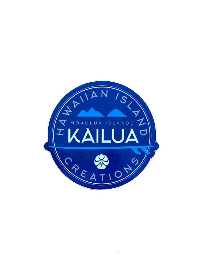 HIC KAILUA TOWN VINYL DECAL - NAVY