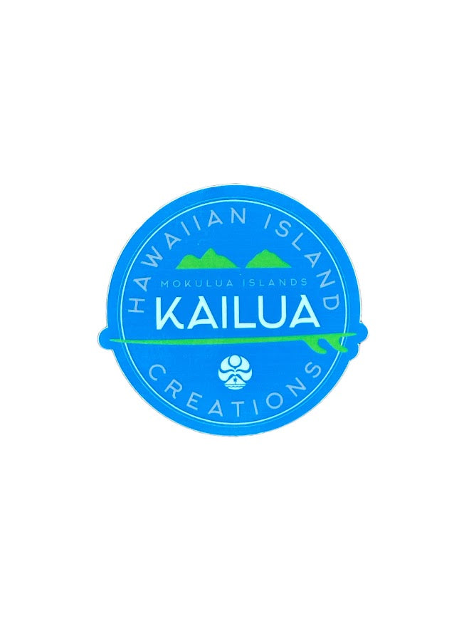 HIC KAILUA TOWN VINYL DECAL - LIGHT BLUE