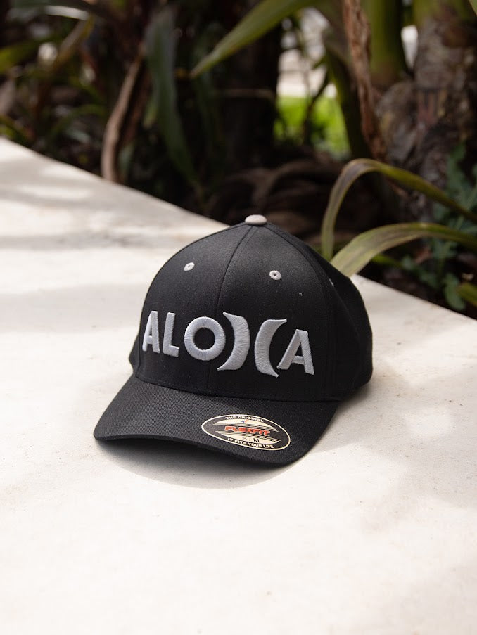 HURLEY ALOHA PERMACURVE FLEX FIT HAT - BLACK – Hawaiian Island Creations