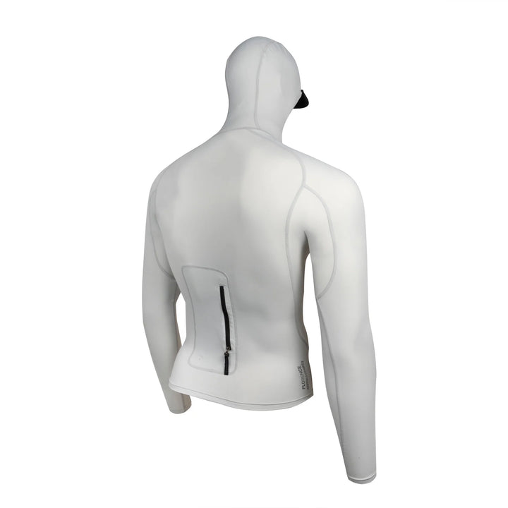 FLORENCE MARINE X UTILITY POCKET LONG SLEEVE HOODED RASHGUARD - SILVER
