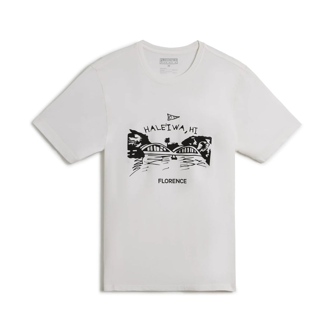 FLORENCE MARINE BRIDGE SKETCH TEE - WHITE
