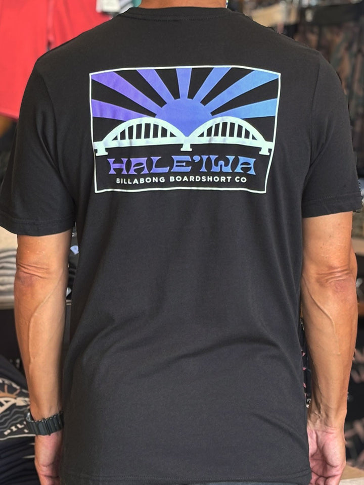 BILLABONG HALEIWA RISING SUN TEE - BLACK