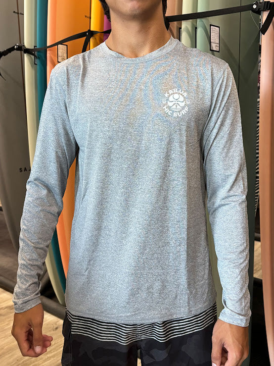 HIC INTERVAL KAI KAHILI LONG SLEEVE RASHGUARD - HEATHER GRAY