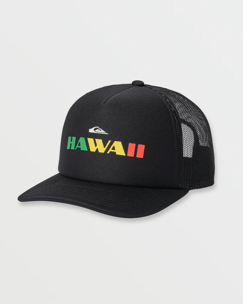QUIKSILVER HI 808 TRUCKER - BLACK – Hawaiian Island Creations