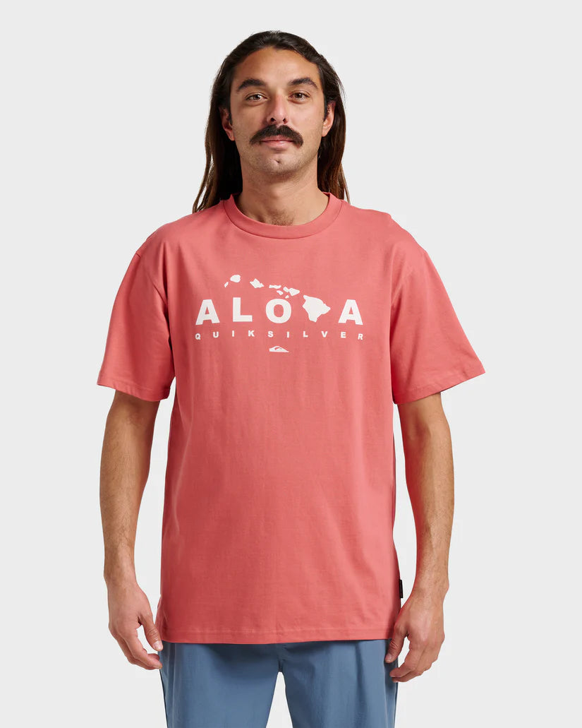 QUIKSILVER HI ISLAND LOCK TEE - RED (MRR)