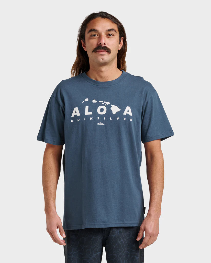 QUIKSILVER HI ISLAND LOCK TEE - NAVY BLUE