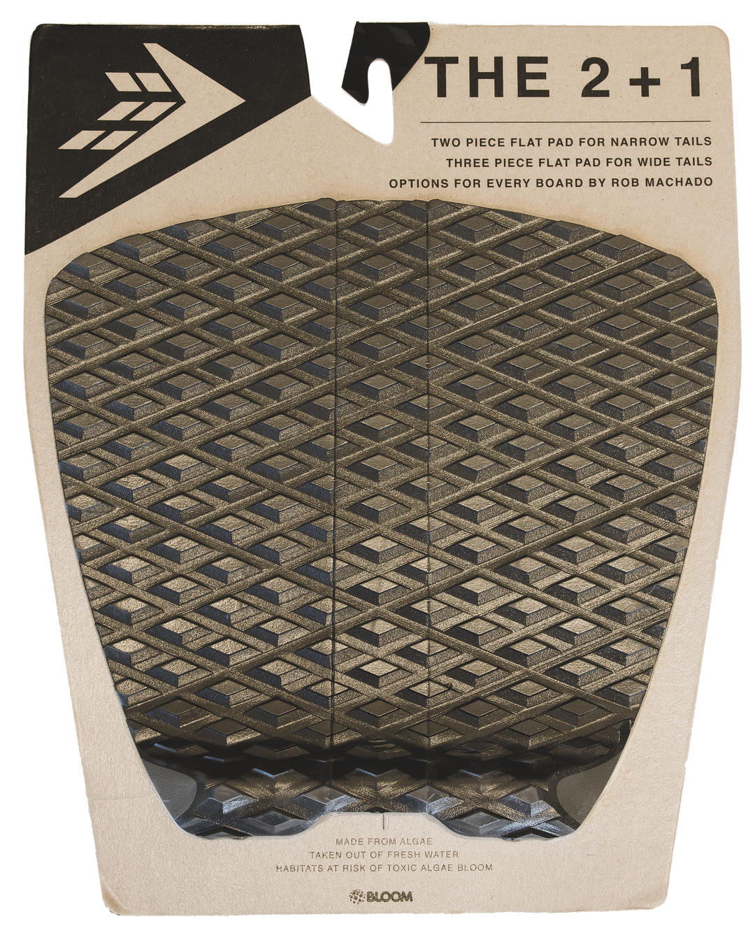 FIREWIRE 2+1 FLAT TRACTION PAD - BLACK/CHARCOAL