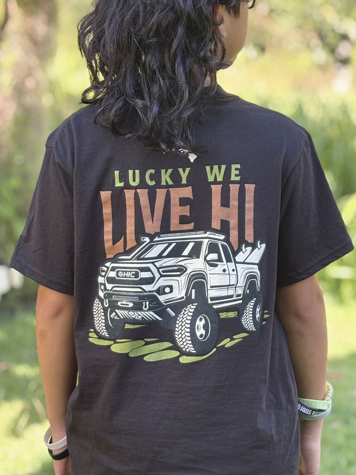 HIC LUCKY WE LIVE HI YOUTH TEE - BLACK