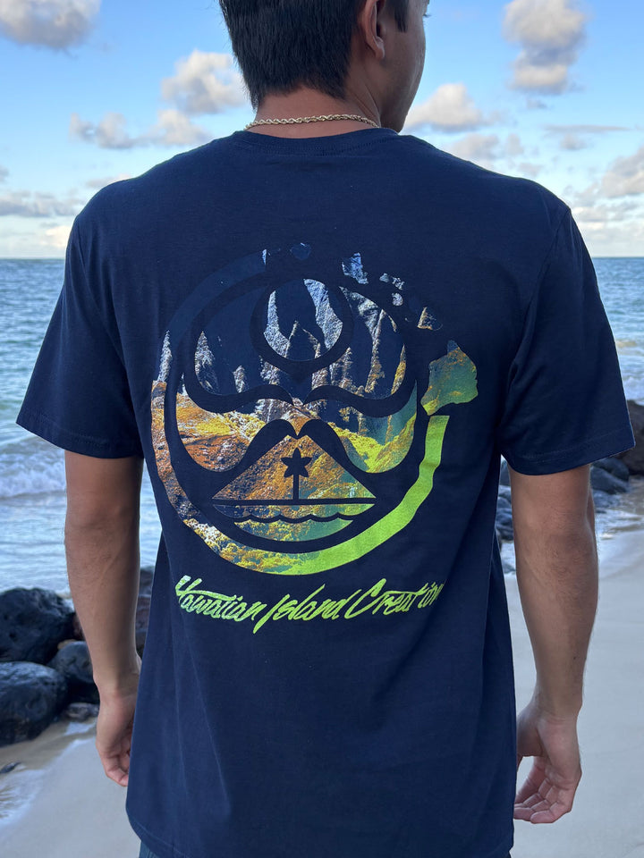 HIC NA PALI DOT TEE - NAVY