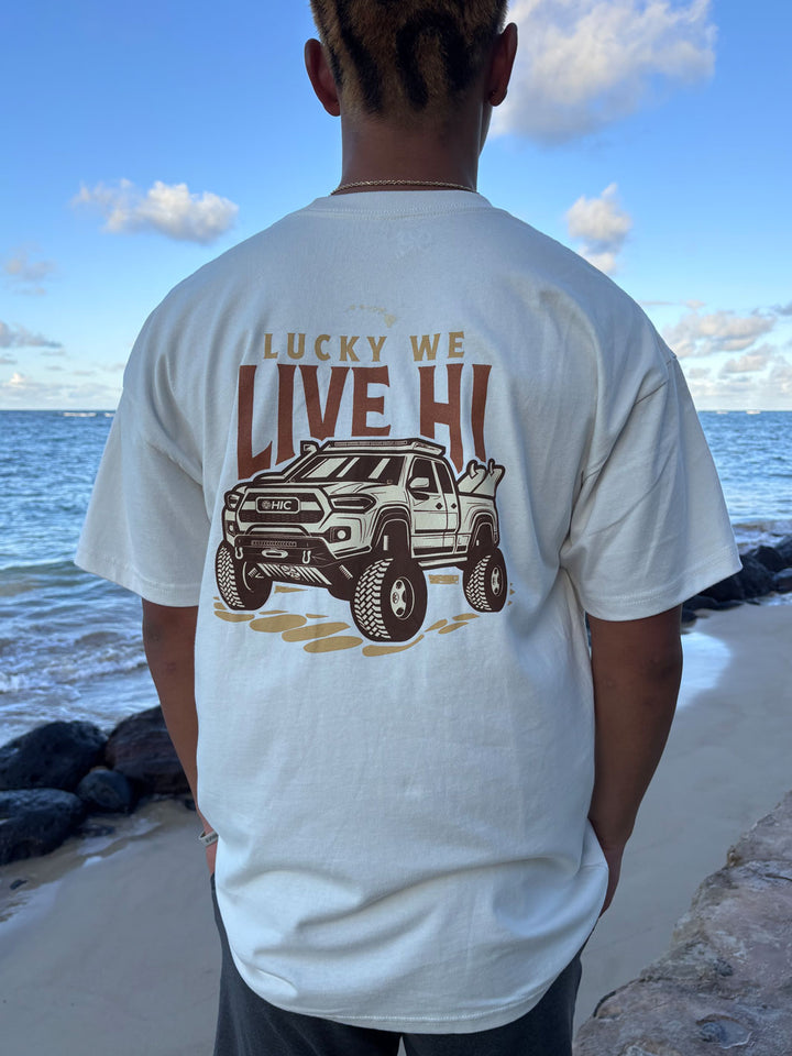 HIC LUCKY WE LIVE HI TEE - BONE