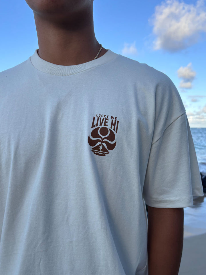 HIC LUCKY WE LIVE HI TEE - BONE