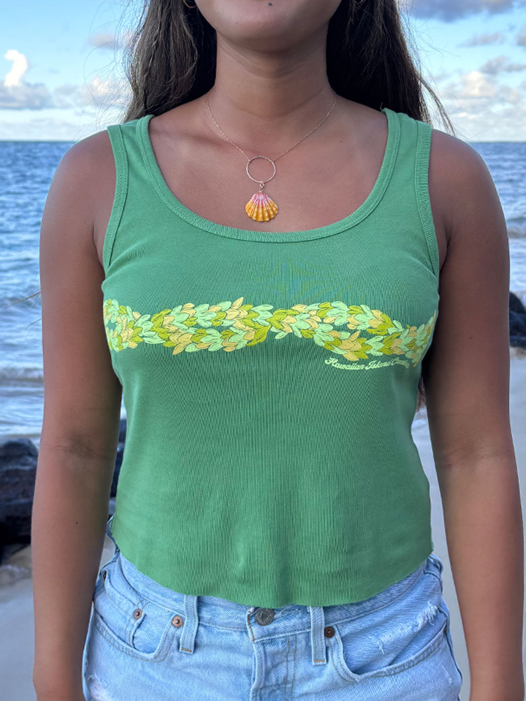 HIC PAKALANA WOMENS TANK TOP - LAWN GREEN
