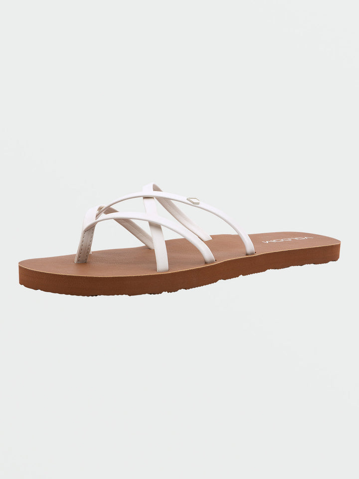 VOLCOM NEW SCHOOL II WOMENS SANDAL- WHITE