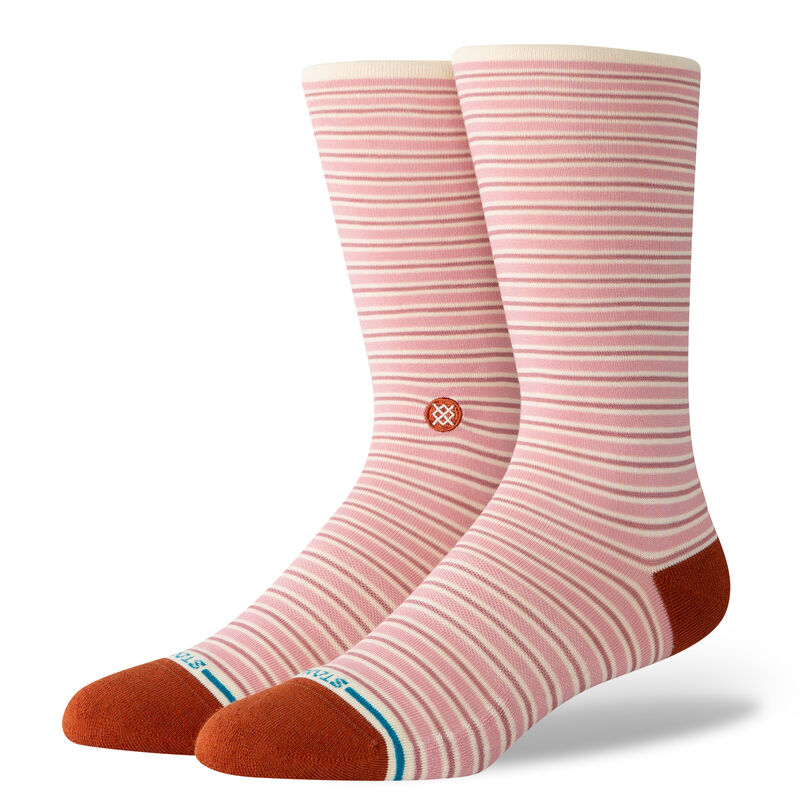 STANCE FORTUNE CREW SOCK - DUSTY ROSE