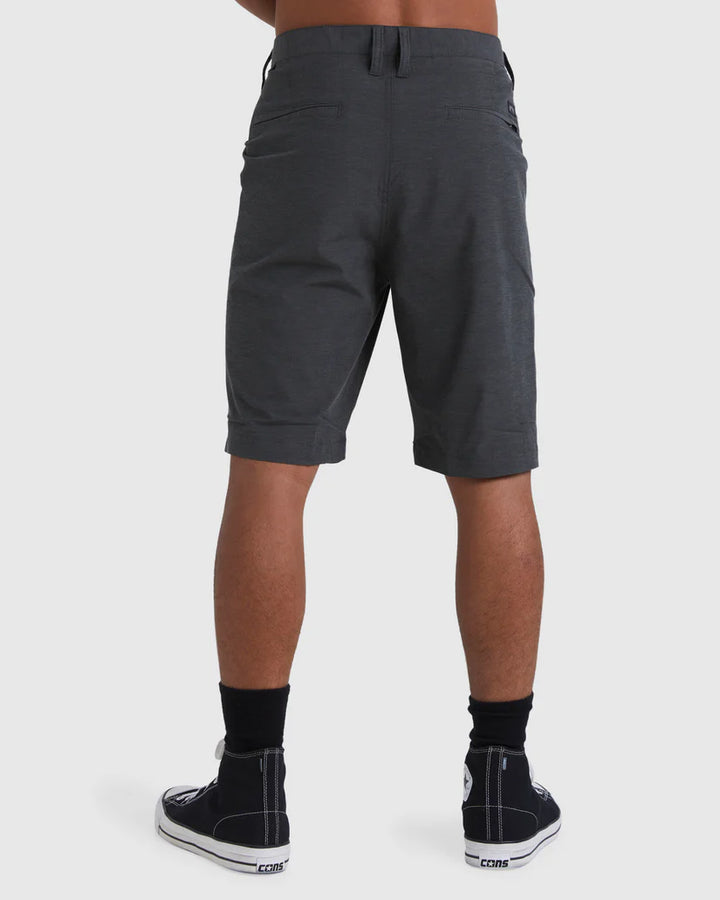 BILLABONG SLUB CROSSFIRE 21" HYBRID SUBMERSIBLE SHORTS - ASPHALT