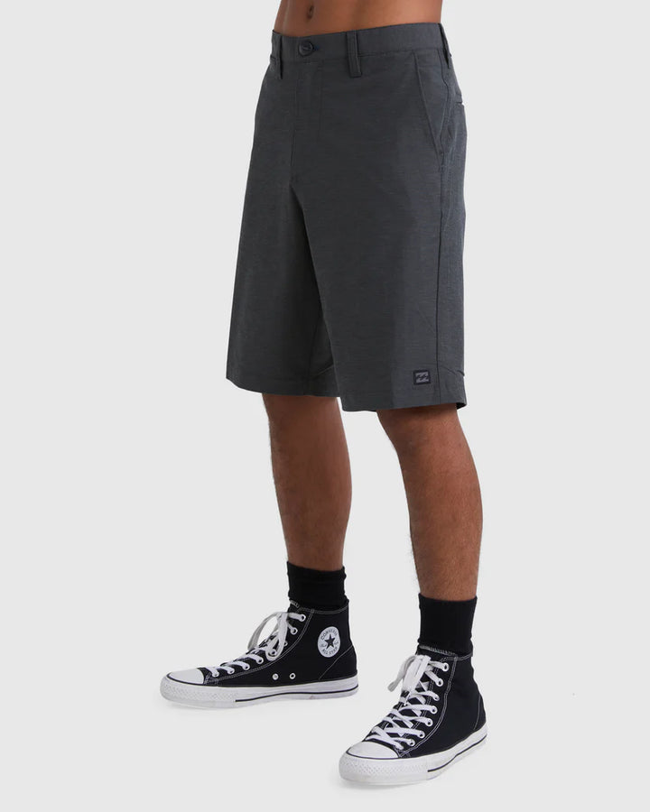 BILLABONG SLUB CROSSFIRE 21" HYBRID SUBMERSIBLE SHORTS - ASPHALT