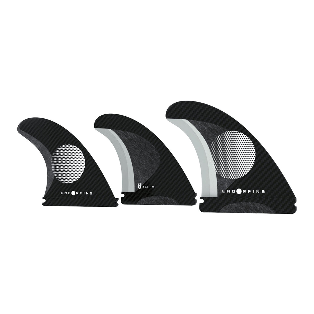 ENDORFINS SLATER KS1 3 FIN MEDIUM 1 TAB - Black/White
