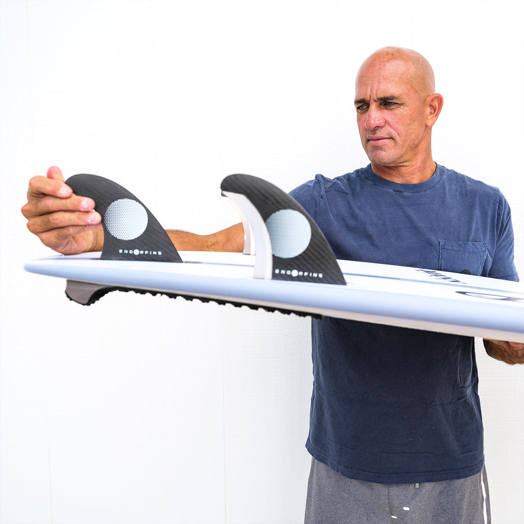ENDORFINS SLATER KS1 3 FIN LARGE 2 TAB - Black/Black