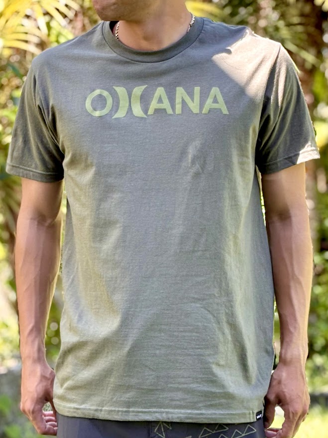 HURLEY OHANA TEE - SURPLUS GREEN
