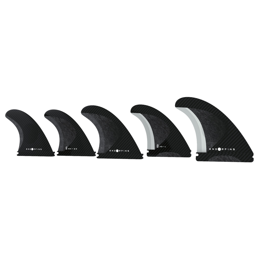 ENDORFINS SLATER KS1 5 FIN LARGE 1 TAB - Black/Black
