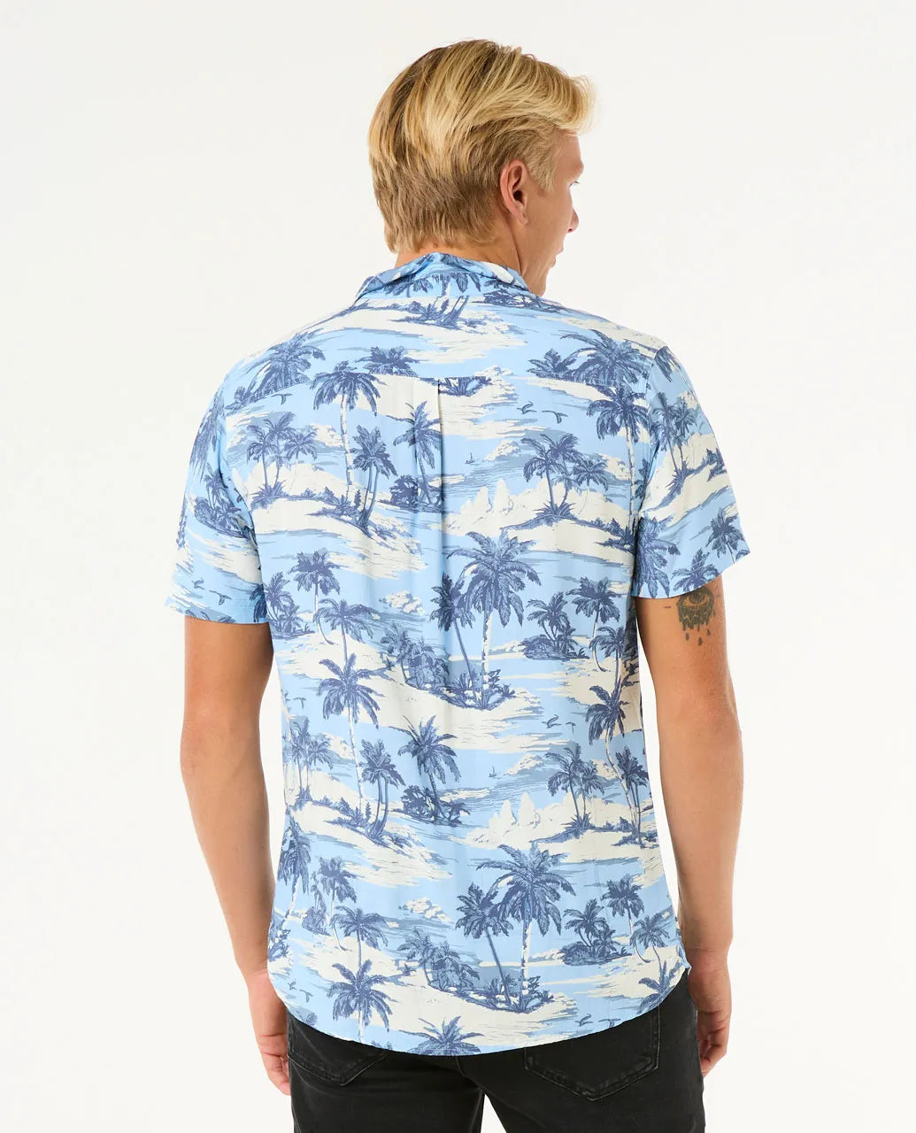 RIP CURL DREAMER BARREL KILLA BUTTON DOWN WOVEN SHIRT - SKY BLUE